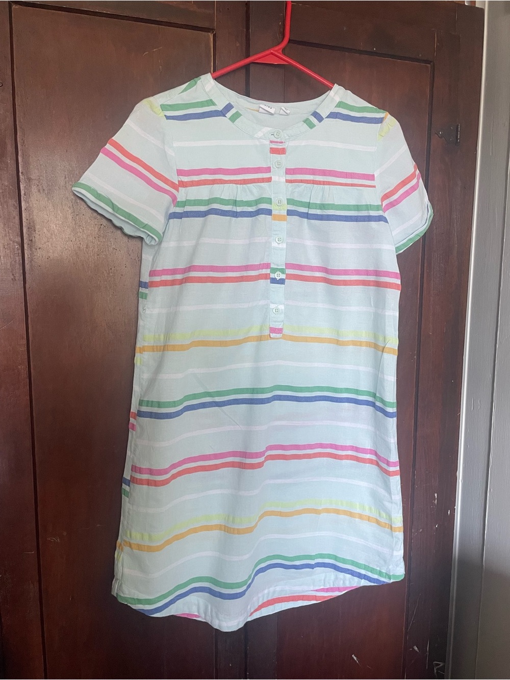 Cotton Striped Button-Front Tunic - GAP